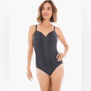 NWT Chico’s Animal Foil Sweetheart Mio One Piece Swimsuit Size 14